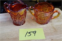 Indiana Sunset Red Carnival glass