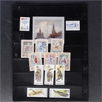 Russia Stamps Mint Hinged and Used on pages in mou