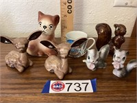 Ceramic miniature animal figurines