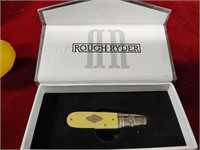 Rough Rider Carbon Steel Yellow Handle Knife in