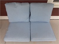 Light Blue Outdoor Couch / Chair Cushions (2)