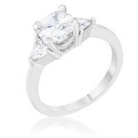 Beautiful 1.80ct White Sapphire 3-stone Ring