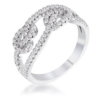Round 1.15ct White Sapphire Double Knot Ring