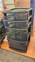 Homz plastic 4 drawer storage ( damaged)