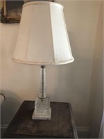 Cut Glass Lamp on Marble Base