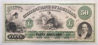 $50 Citizens' Bank of Louisiana Note
