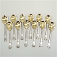 Tiffany & Co. set of 12 sterling silver ice cream