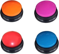 NEW 4PK Dog Training Buzzer Buttons,Voice Record