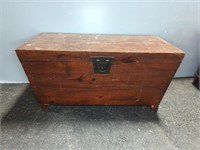 PINE CHEST WITH MEATL HANDLES/ LATCH
