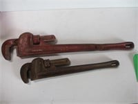 2 Rigid Pipe Wrenches 24", 18"