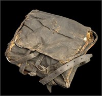 Civil War Tarred knapsack, shows excessive