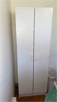 White 2 Door Pantry Cabinet 24x16x70 Contents