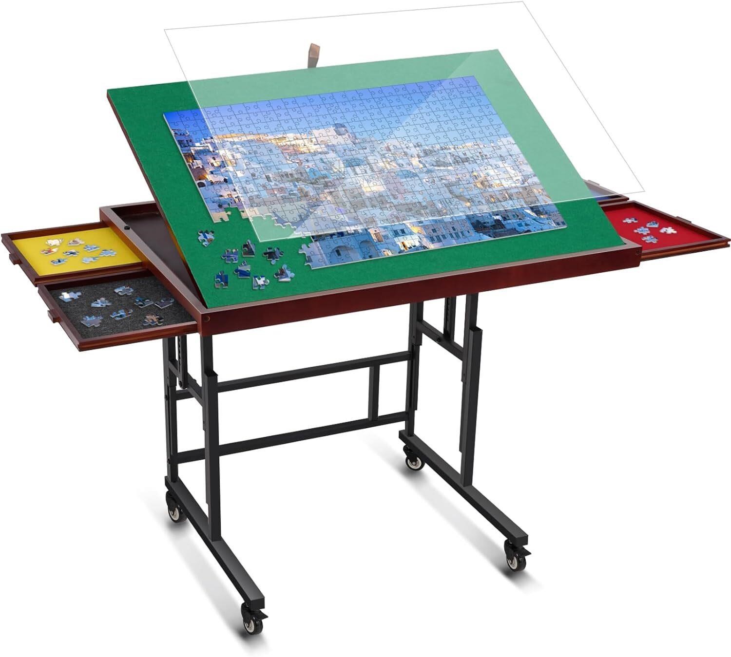 $147  1500 Piece Jigsaw Puzzle Table  34x 25