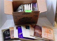 Box of new pantyhose, various colors, tall