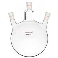 StonyLab Glass 3 Neck Round Bottom Flask 5L