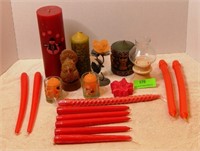 New candles, candlesticks, hurricane candle holder