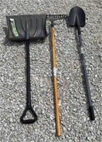 Snow Shovel, Garden Rake