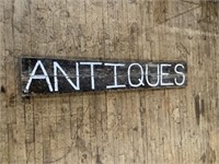 Hand Made 'Antiques' Sign