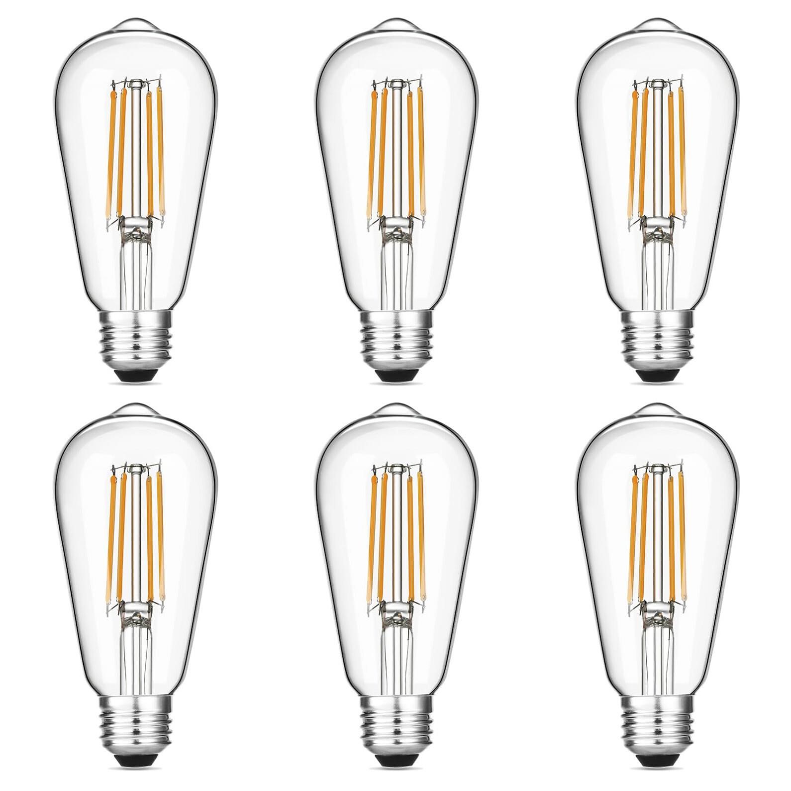 Gozelux Vintage LED Edison Bulbs 6W, Equivalent 60
