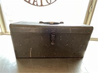 Vintage Green Metal Toolbox