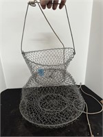 Vintage Wire Mesh Fish Trap