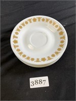 12 Corelle Saucers / Plates Butterfly Gold Pattern