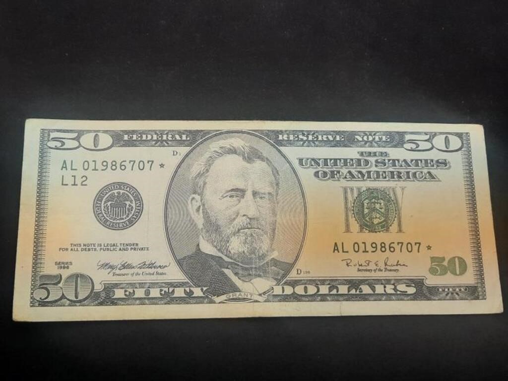 Vintage 1996 $50 Dollar Star Note