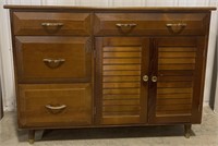 (J) Solid Wood Buffet With Fold out