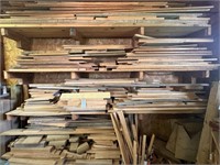 Wall of Scrap Wood in Wood Shed