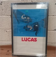 Vintage "Lucas" Advertising Poster - newly framed
