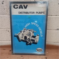 Vintage "CAV Distributor Pumps" Advertising Sign