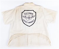 1950's Illiana Lucky Wheels Motorcycle Club Shirt
