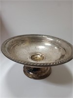 Unmarked possible weighted silver footed bowl