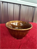 Small rockingham spongeware bowl