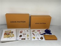 LOUIS VUITTON PACKAGING, 2 GIFT BOXES, RIBBON,