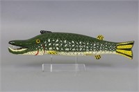 Jim Nelson 14" Northern Pike Fish Spearing Decoy,
