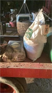 Bag of Ice Melt and Concrete Mix