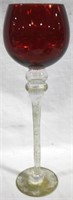 Red Glass Decorative Stem 15.5"