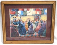 Framed Civil War Print 17.5x14.5