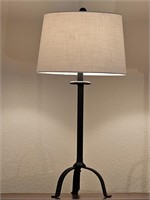 Modern Brown Metal Table Lamp w/ Shade, 31.5" Tall