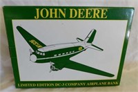 John Deere DC-3 company airplane bank in box,