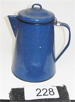 Blue Enamel Coffee Pot