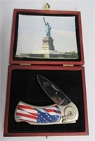American flag Statue of Liberty knife with
