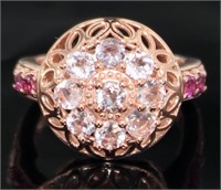 Elegant Natural Morganite Cocktail Ring