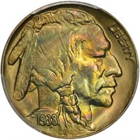 5C 1938-D D OVER S BUFFALO PCGS MS67+ CAC