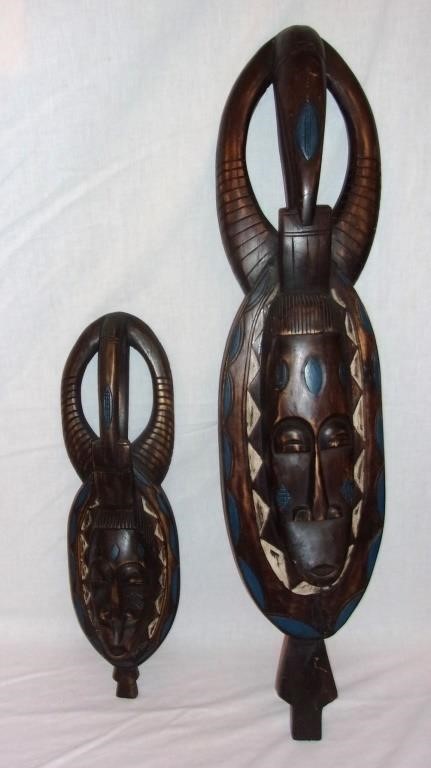 Set of carved masks.