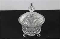 Lead Crystal 3-Footed Covered Dish
