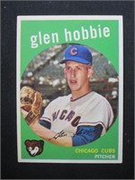 1959 TOPPS #334 GLEN HOBBIE CHICAGO CUBS