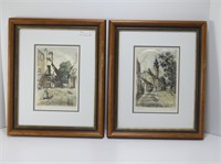 TWO SIGNED ARTWORKS ON SILK
