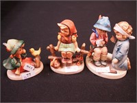 Three Hummel figurines: Little Nurse, 4 1/2" ,